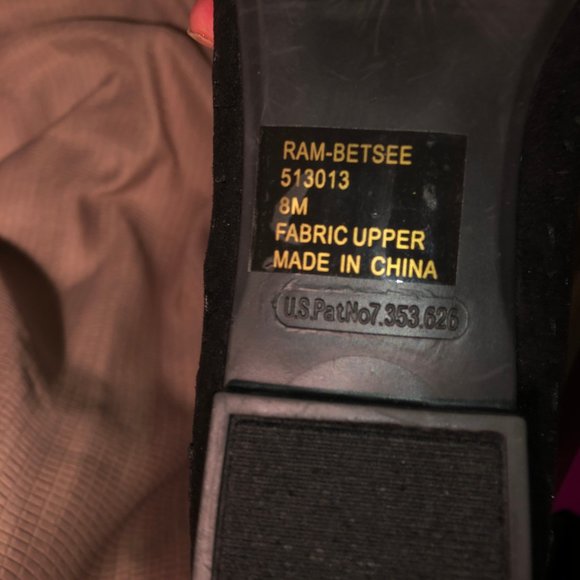 Rampage black flat shoes with bow, fabric, 8M - Picture 5 of 6